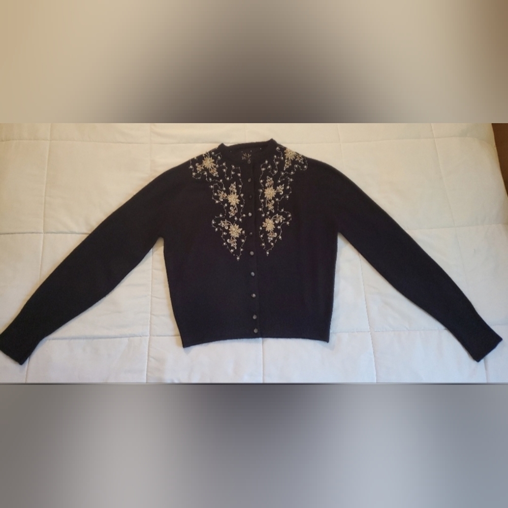 Bead Embroidered Sweater